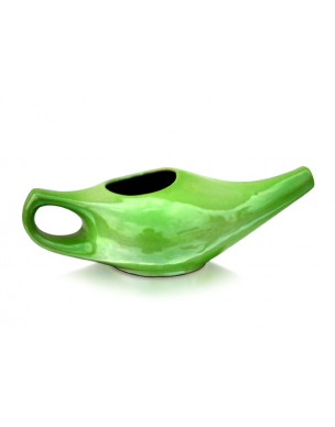 Neti Pot Ceramic Green