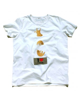 Yoga T-Shirt "Chipmunk Yogi" White, for Men