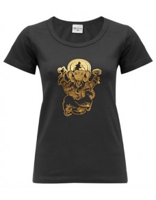 Yoga T Shirt Ganesha Black